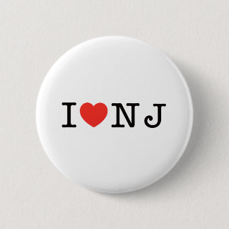 Badge Rond 5 Cm J'AIME le New Jersey
