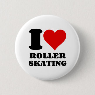 BADGE ROND 5 CM J'AIME LE PATINAGE ROLLER