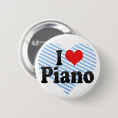 Badge Rond 5 Cm J'aime le piano (Devant & derrière)