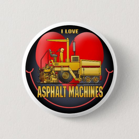 Badge Rond 5 Cm J'aime le Pin de bouton de machines de pavage (Devant)