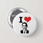 Badge Rond 5 Cm J'aime le Pin d'Obama (Devant & derrière)