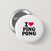 Badge Rond 5 Cm J'aime le ping-pong (Devant & derrière)