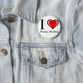 Badge Rond 5 Cm J'aime le ping-pong (En situation)