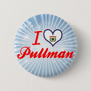 Badge Rond 5 Cm J'aime le pullman, la Virginie Occidentale