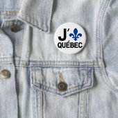 Badge Rond 5 Cm J'aime le Québec (En situation)