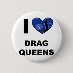 Badge Rond 5 Cm J'aime le Queens d'entrave