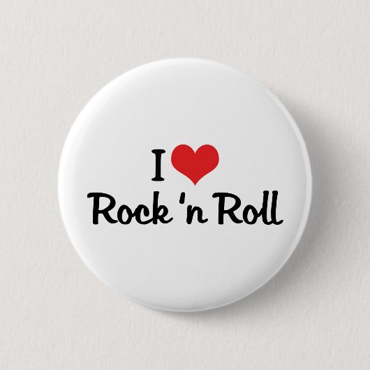 Badge Rond 5 Cm J'aime le rock (Devant)