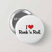 Badge Rond 5 Cm J'aime le rock (Devant & derrière)