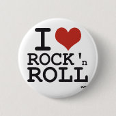 Badge Rond 5 Cm J'aime le rock (Devant)