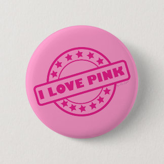 Badge Rond 5 Cm J'aime le rose