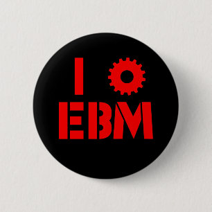 Badge Rond 5 Cm J'AIME le rouge d'EBM