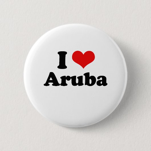 Badge Rond 5 Cm J'aime le T-shirt d'Aruba (Devant)