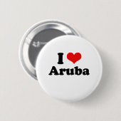 Badge Rond 5 Cm J'aime le T-shirt d'Aruba (Devant & derrière)