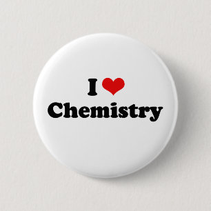 Badge Rond 5 Cm J'aime le T-shirt de chimie