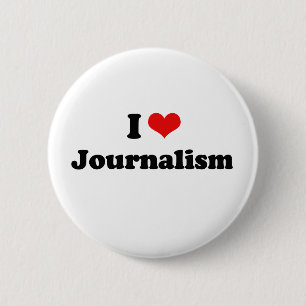 Badge Rond 5 Cm J'aime le T-shirt de journalisme