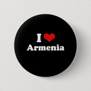 Badge Rond 5 Cm J'aime le T-shirt de l'Arménie
