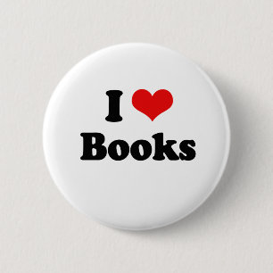 Badge Rond 5 Cm J'aime le T-shirt de livres