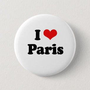 Badge Rond 5 Cm J'aime le T-shirt de Paris