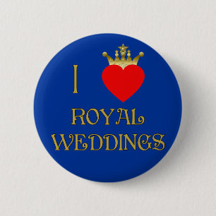Badge Rond 5 Cm J'aime le T-shirts royal de mariages, tasses,