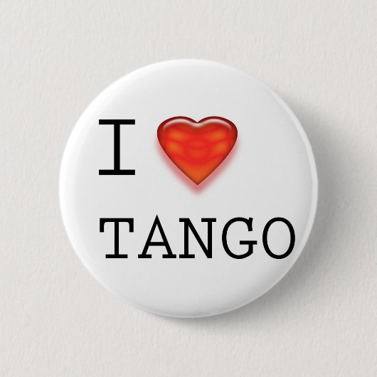 Badge Rond 5 Cm J'aime le tango (Devant)