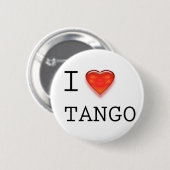 Badge Rond 5 Cm J'aime le tango (Devant & derrière)