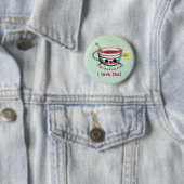 Badge Rond 5 Cm J'aime le thé (En situation)