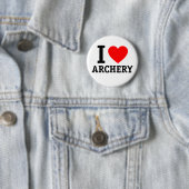 Badge Rond 5 Cm J'aime le tir à l'arc (En situation)