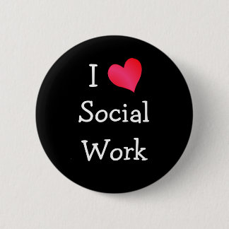 Badge Rond 5 Cm J'aime le travail social