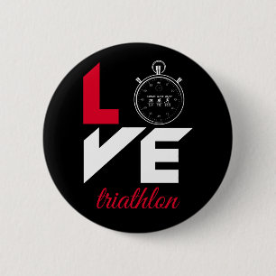 Badge Rond 5 Cm J'aime le triathlon