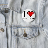 Badge Rond 5 Cm J'aime le vol de cerf-volant (En situation)