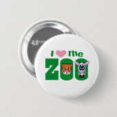 Badge Rond 5 Cm J'aime le ZOO (Devant & derrière)