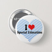 Badge Rond 5 Cm J'aime l'éducation spéciale (Devant & derrière)