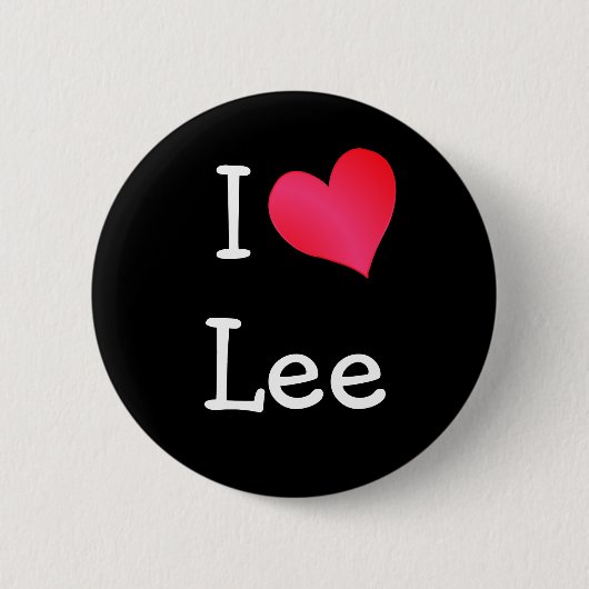 Badge Rond 5 Cm J'aime Lee (Devant)