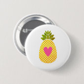 Badge Rond 5 Cm J'aime les ananas (Devant & derrière)