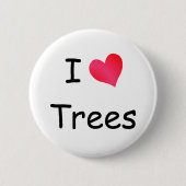 Badge Rond 5 Cm J'aime les arbres (Devant)