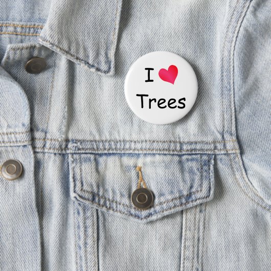Badge Rond 5 Cm J'aime les arbres (En situation)
