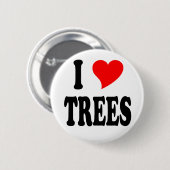 Badge Rond 5 Cm J'aime les arbres (Devant & derrière)