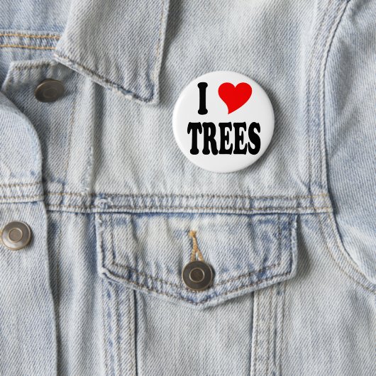 Badge Rond 5 Cm J'aime les arbres (En situation)