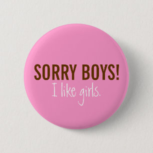 Badge Rond 5 Cm J'aime les boutons filles