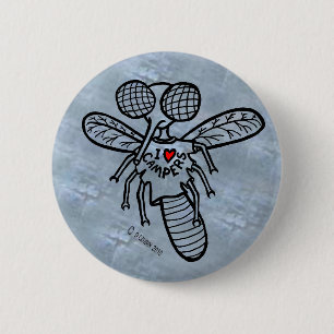 Badge Rond 5 Cm J'Aime Les Campeurs !