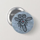 Badge Rond 5 Cm J'Aime Les Campeurs ! (Devant & derrière)