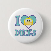 Badge Rond 5 Cm J'aime les canards (Devant)