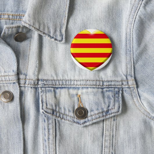 Badge Rond 5 Cm J'aime les Catalans (En situation)