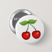 Badge Rond 5 Cm J'aime les cerises (Devant & derrière)