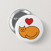 Badge Rond 5 Cm J'aime les chats (Devant & derrière)