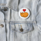 Badge Rond 5 Cm J'aime les chats (En situation)