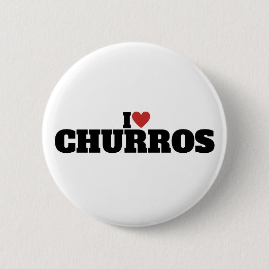 Badge Rond 5 Cm J'aime les churros (Devant)