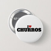 Badge Rond 5 Cm J'aime les churros (Devant & derrière)