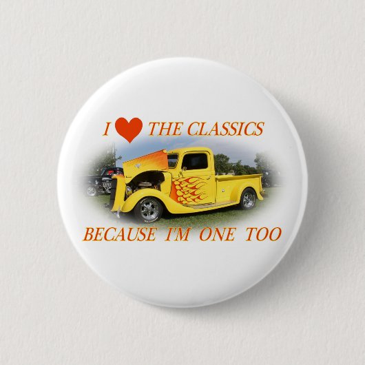 Badge Rond 5 Cm J'aime les classiques (Devant)