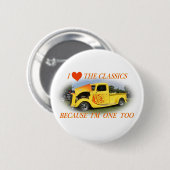 Badge Rond 5 Cm J'aime les classiques (Devant & derrière)